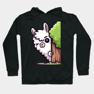 Kawaii Sneaky Llama Hoodie